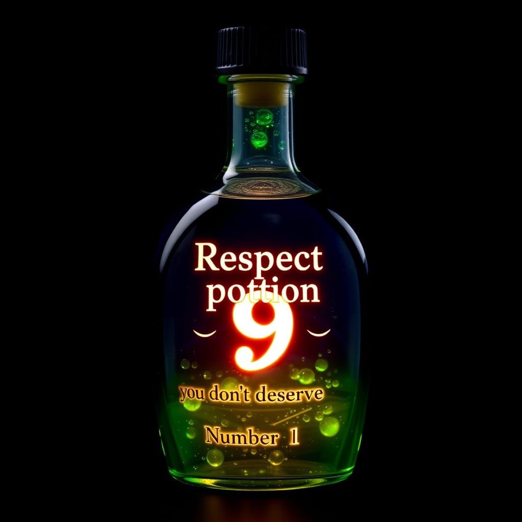 Enchanted Bottle of Glowing Respect Potion