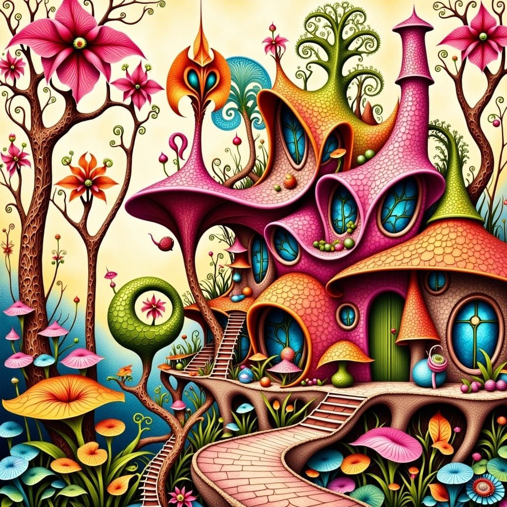 Eco-Friendly Dwelling Inspired by Hundertwasser's Style