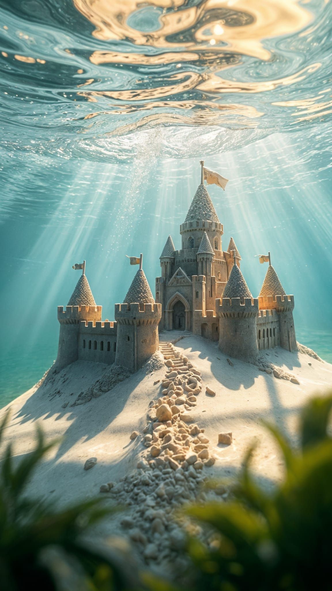 Melting Sandcastle Under the Sea