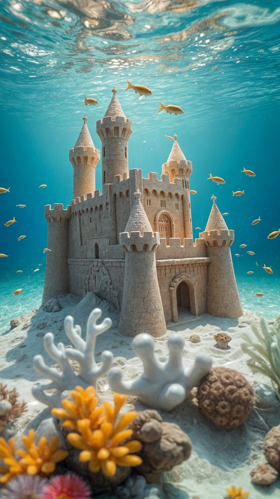 Underwater Melting Sandcastle
