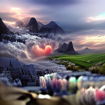 Abstract Matte Painting of Intangible Beauty