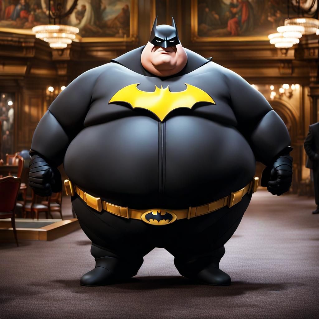 Batman Costume Close-Up: Digital Art Portrait