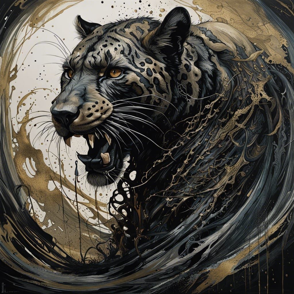 Cheetah Ink Portrait