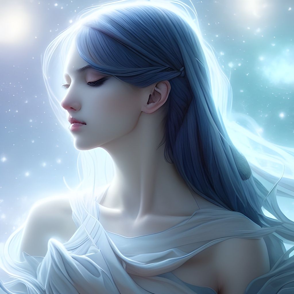Beautiful Astral Goddess in Digital Illustration