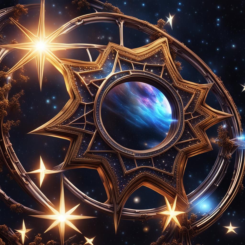 Prismatic Star in a Dreamlike Digital Painting