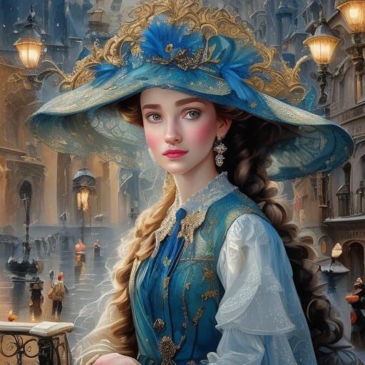 Baroque Portrait of Aristocrat in Oil Painting Style