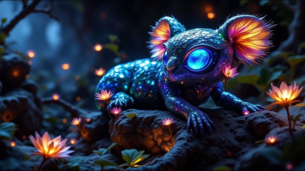 Hyperrealistic, Fantastical Koalizard in Unreal Environment