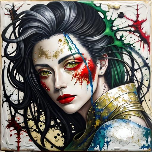 Colorful Abstract Encaustic Painting