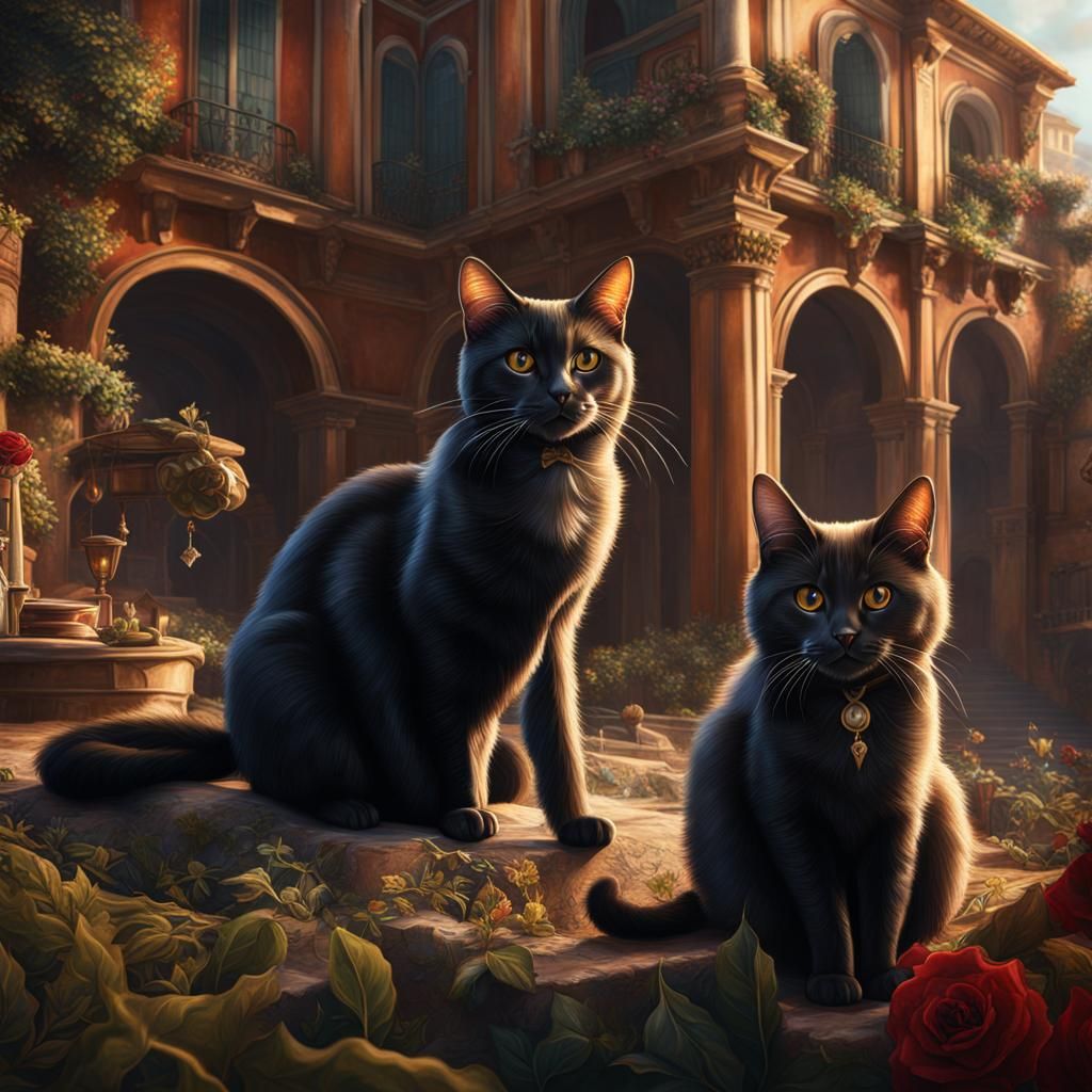 Mafia Cats Italia: Detailed Fantasy Concept Art