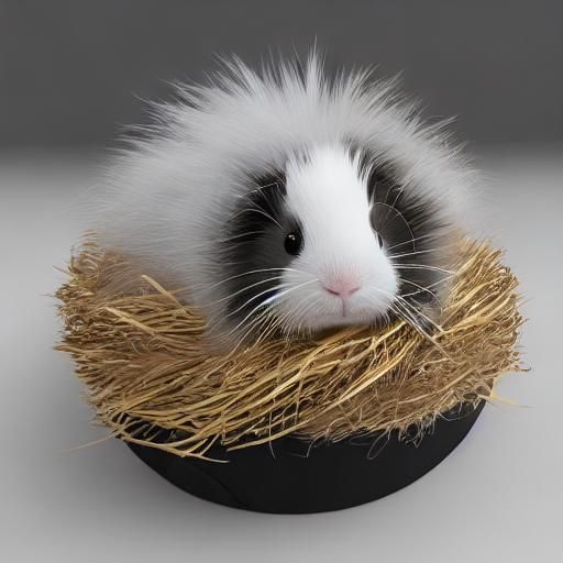 Cute Baby Guinea Pig in 3D Render
