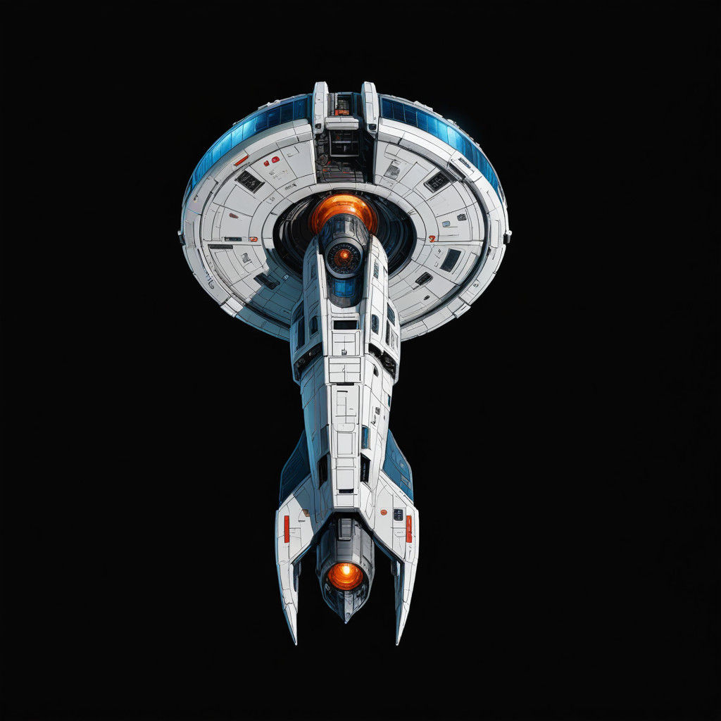 Glorious Starship Dominates Sunset Sky