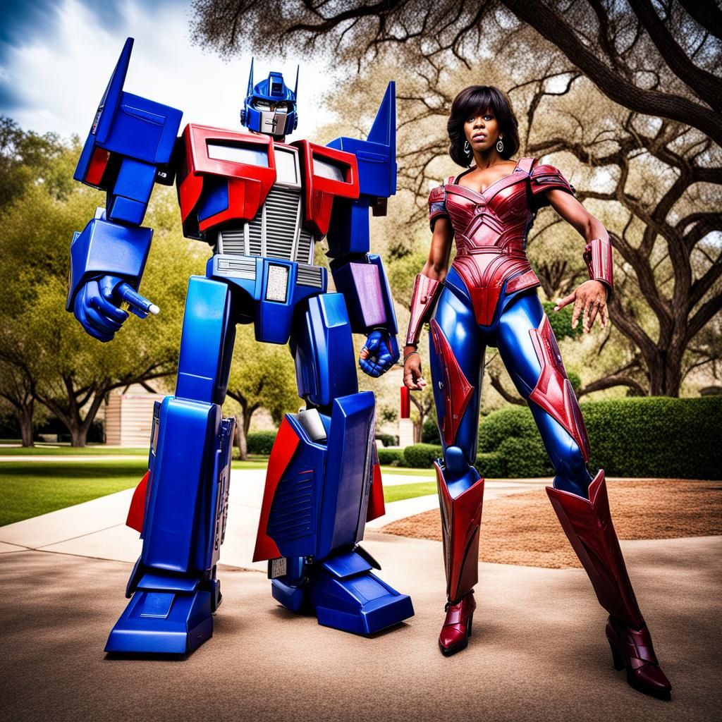Optimus Prime vs Michelle Obama in Texas