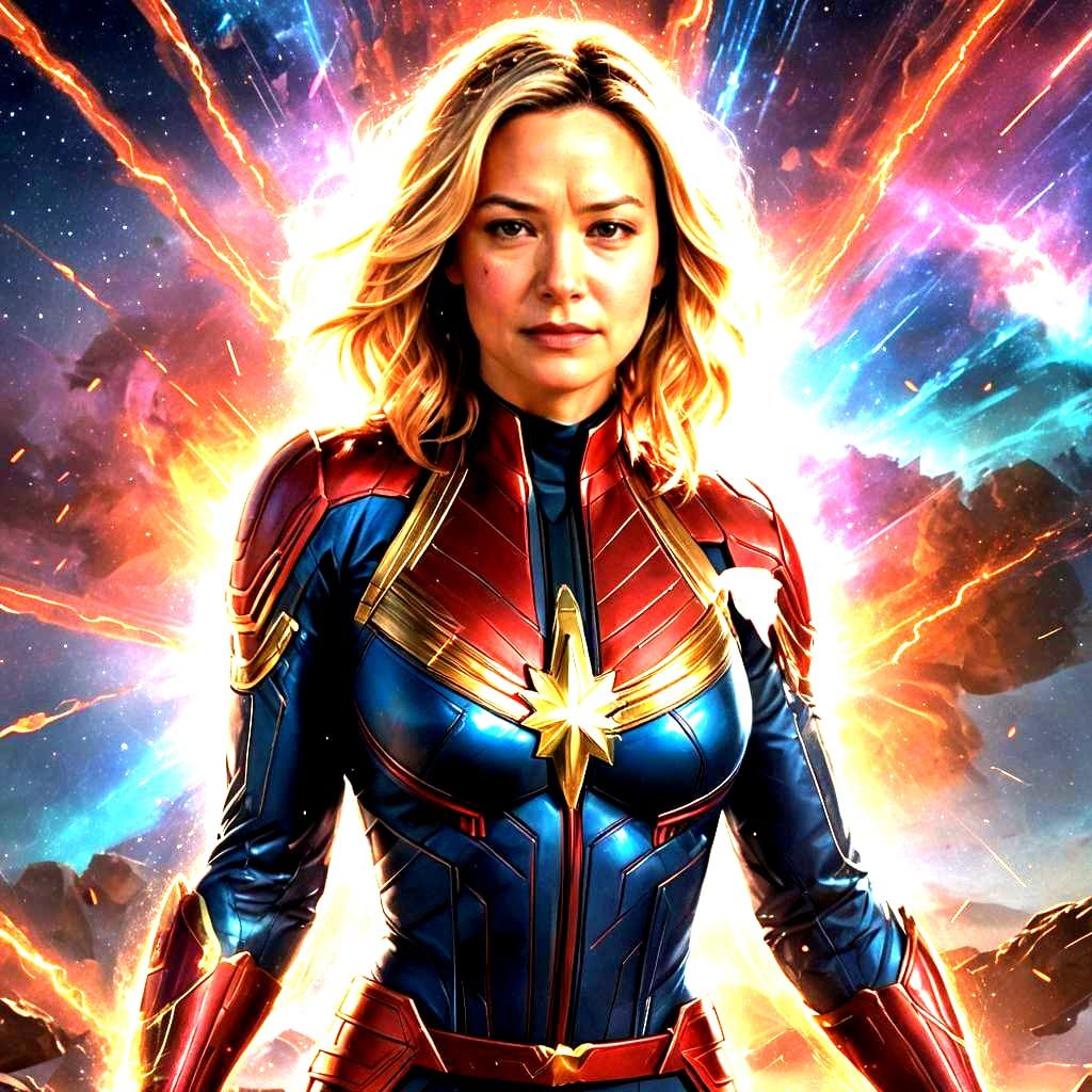 Captain Marvel Inspired Digital Art