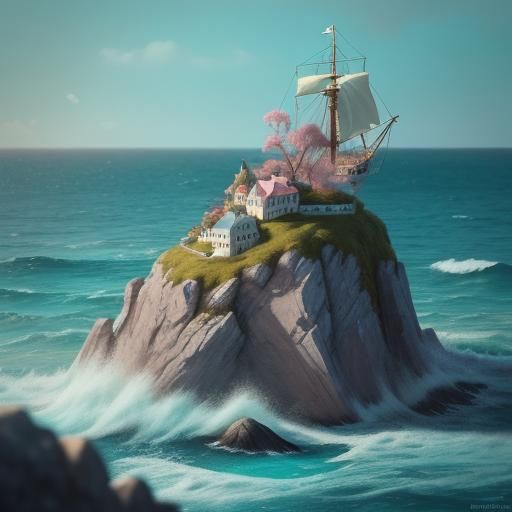 Enchanting Mermaid Scene in Fairy Tale Style