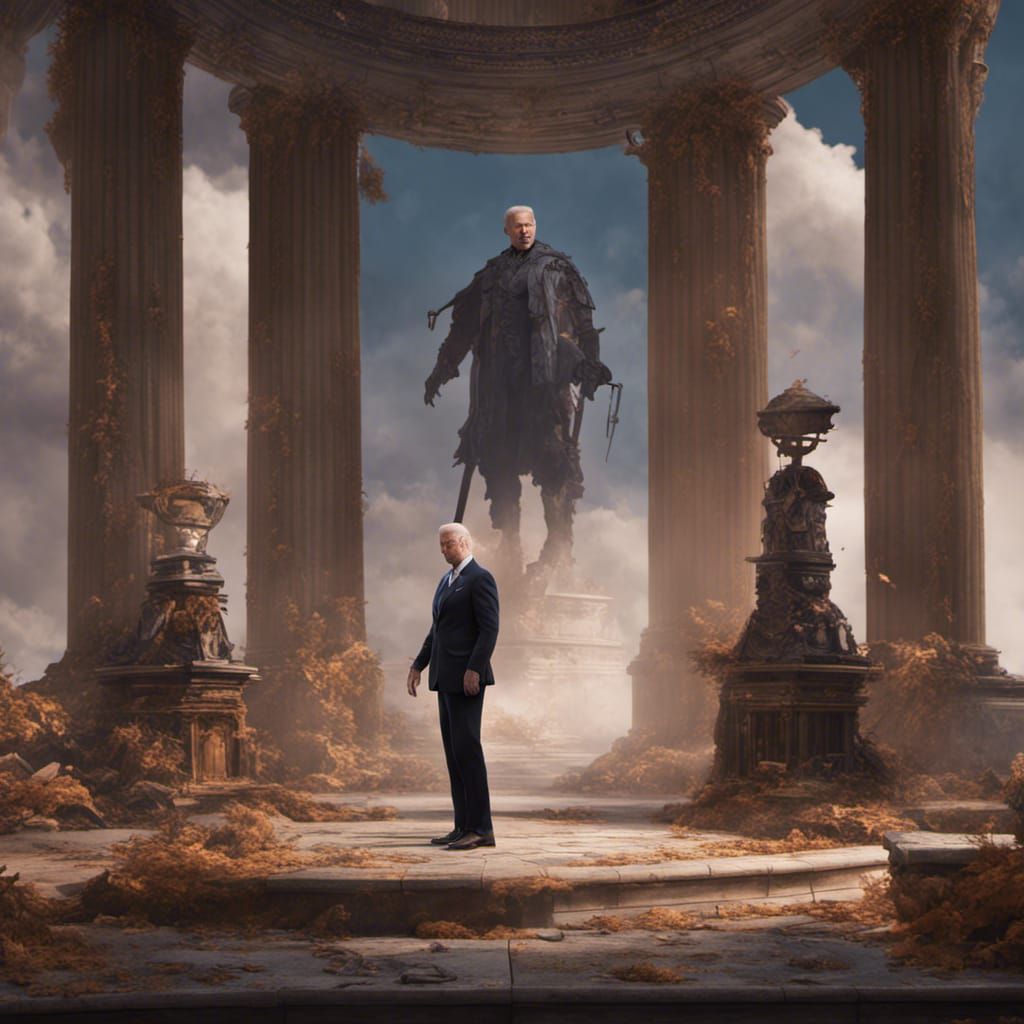 Ethereal Joe Biden in Fantastical Landscape
