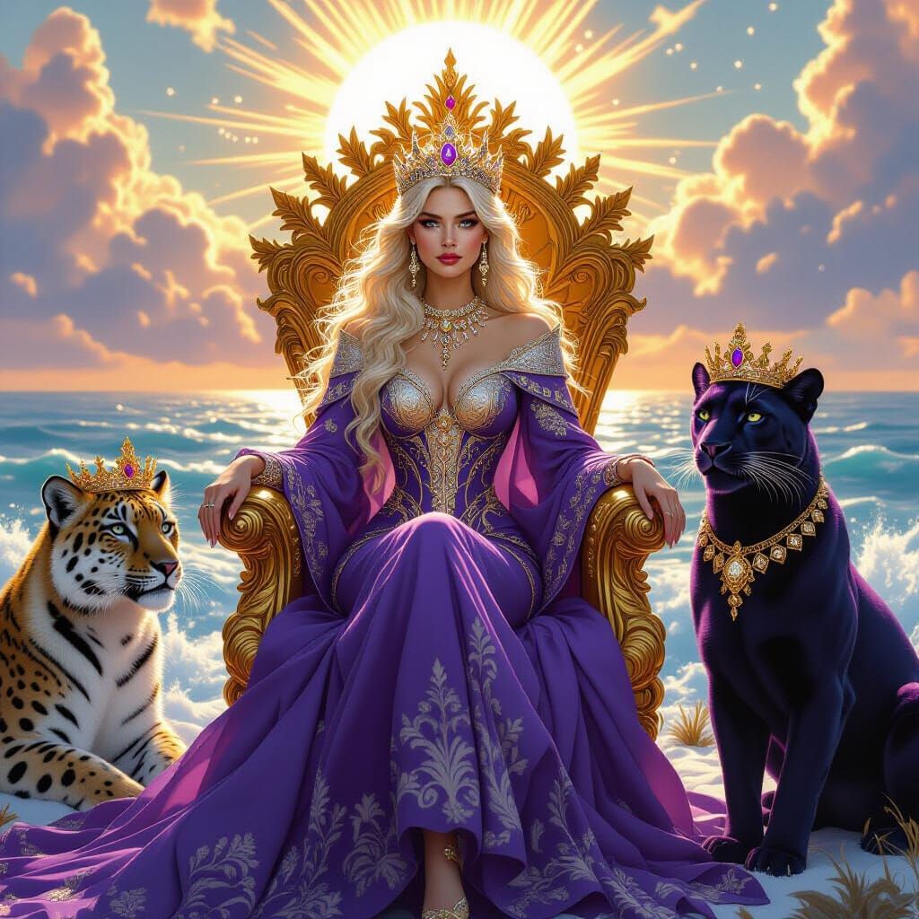 Cosmic Empress on Golden Flower Throne