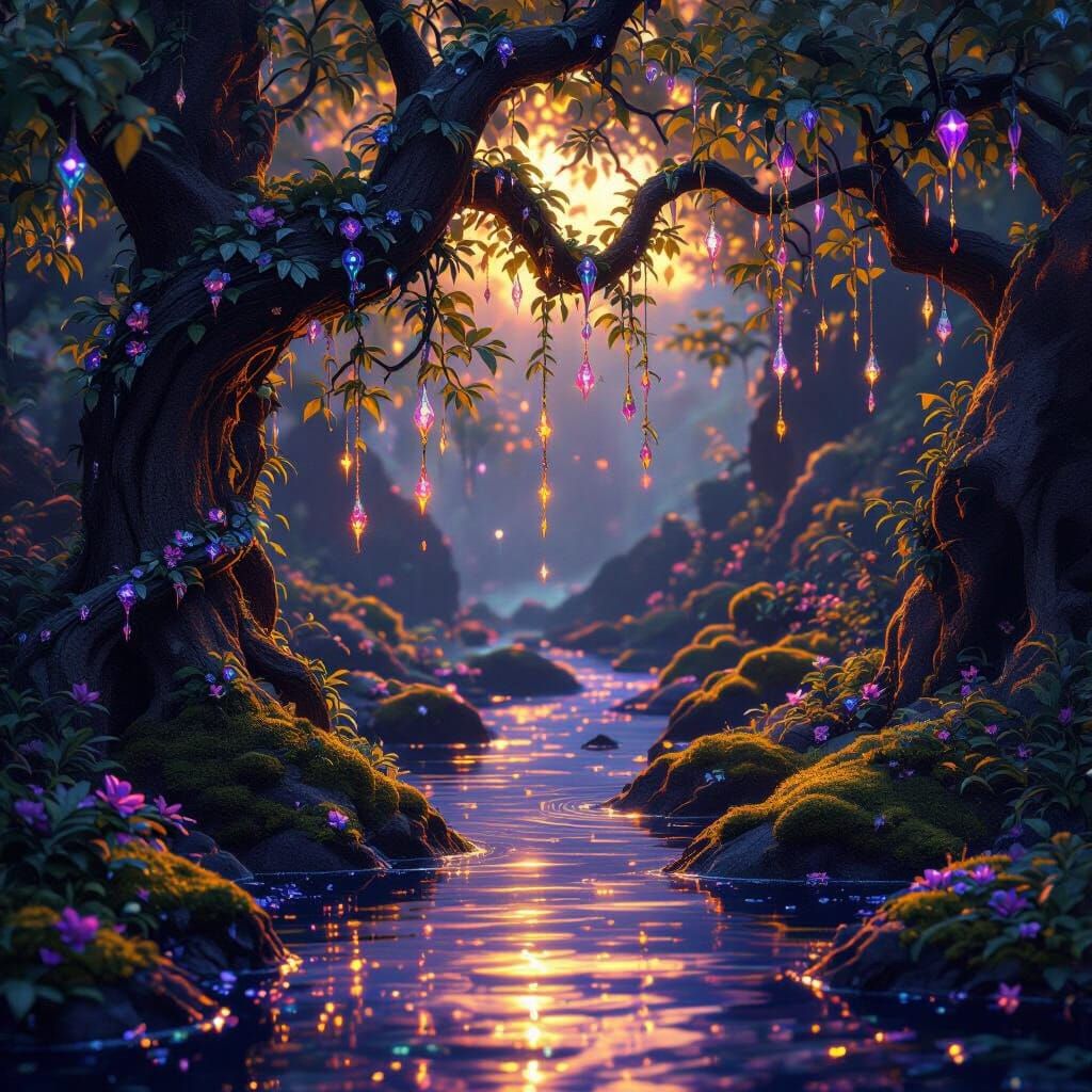 Mystical Lagoon Vine in Digital Art Style