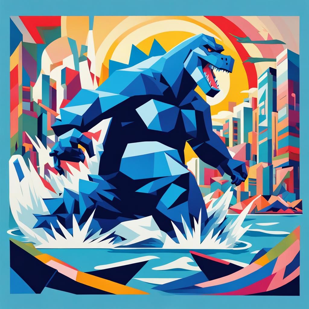 Godzilla vs King Kong: Cubist Dawn Battle