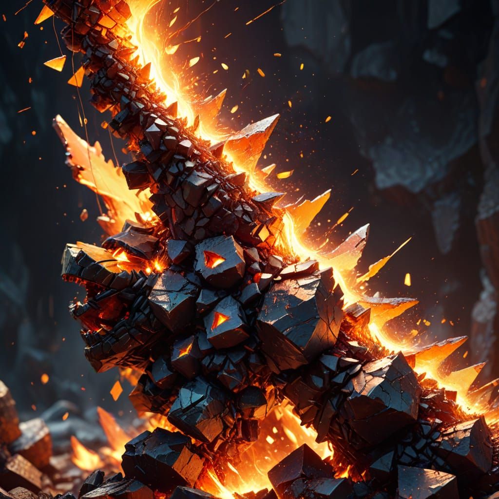 Radiant Light Through Fragments: A Digital Art Masterpiece