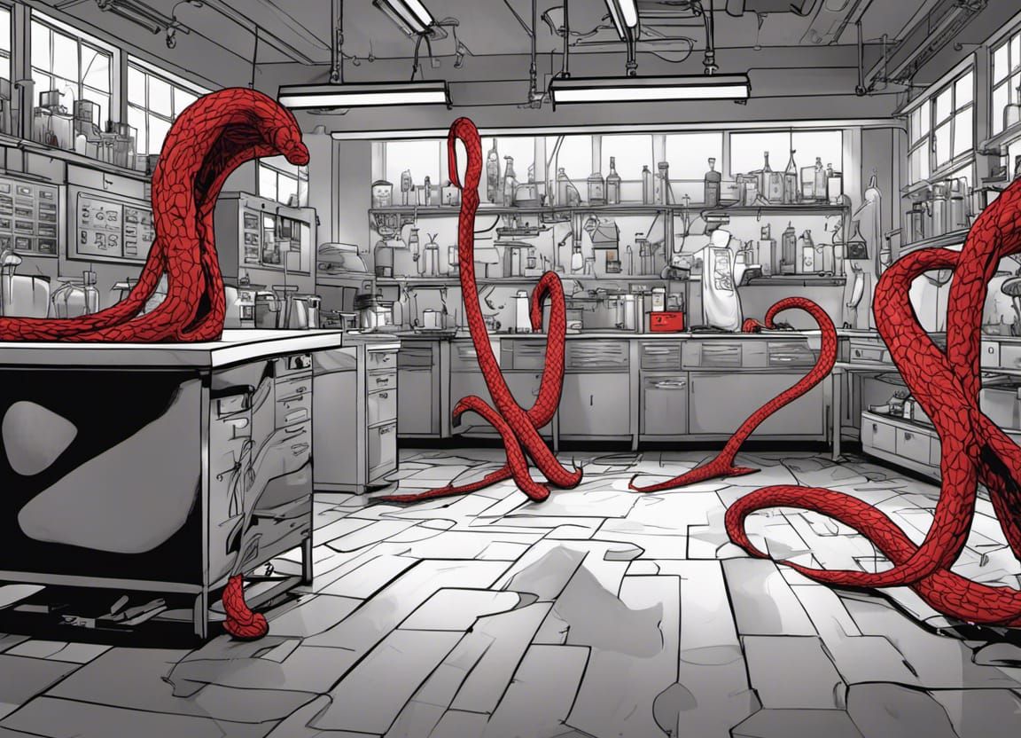 Cartoonish Limbs Dance: Humorous Horror Illustration