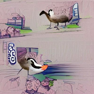 Whimsical AI Rendering of a Silly Goose