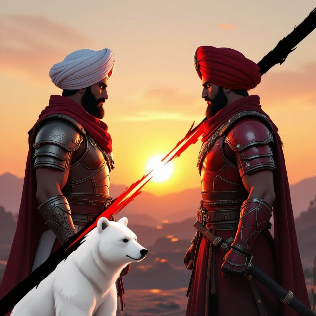 Cinematic Gaming Thumbnail: Fighter and Bear Facing Off