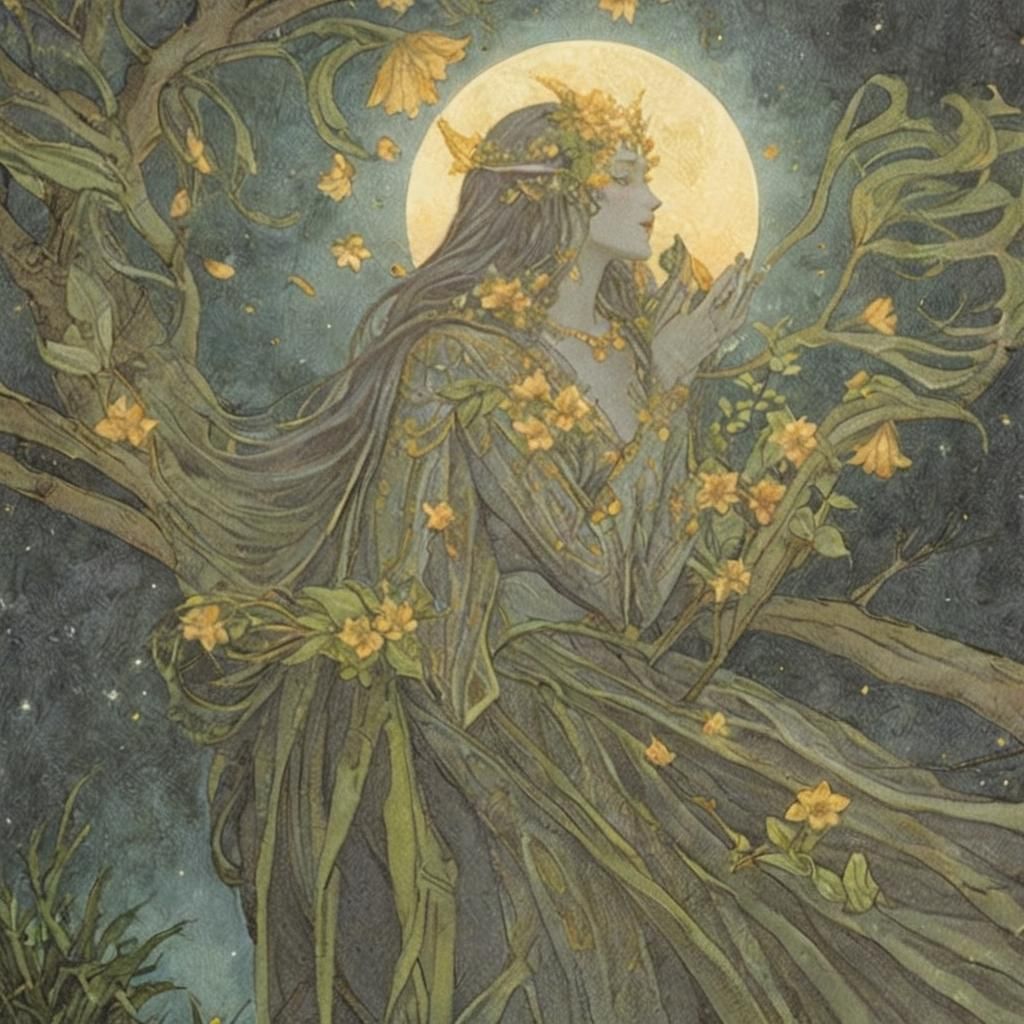 Fae Queen Elara's Enchanted Forest Glade