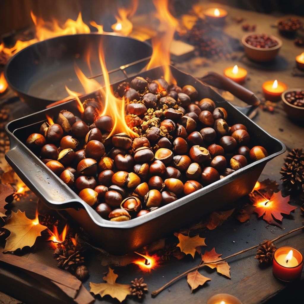 Chestnuts Roasting on an Open Fire: Cinematic Still