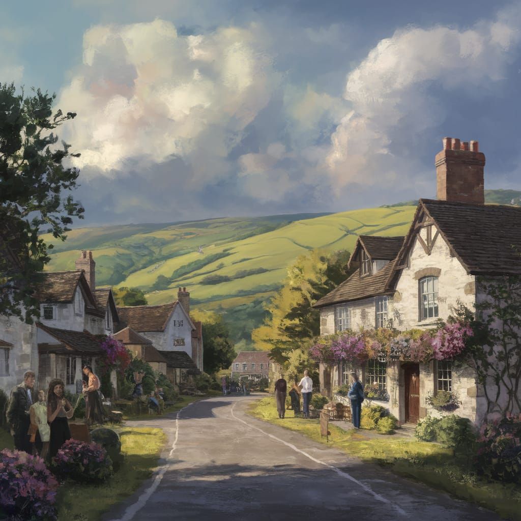 Idyllic Yorkshire Moors Village Basks in Summer Sunlight