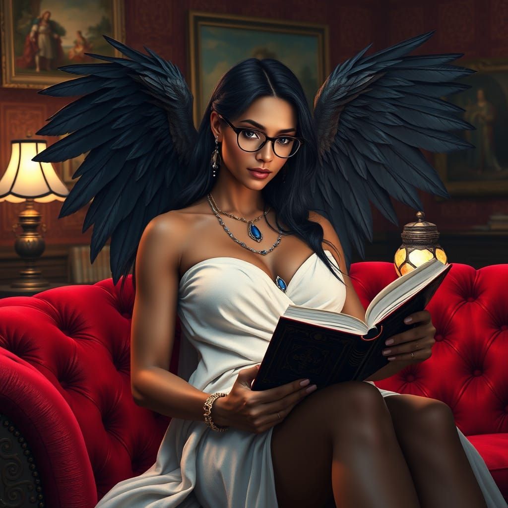 Elegant Goddess of Heaven in Opulent Fantasy Realm