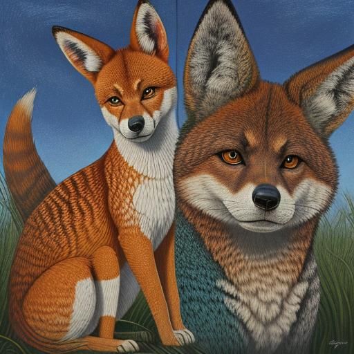 Surreal Indigenous Art: A Dingo Dreamscape