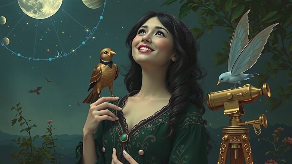 Victorian Fairy Stargazer in Lush Garden