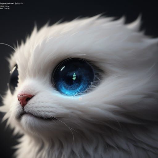 Cute Sad Fluffy Alien Creature in Hyper-Realistic Digital Ar...