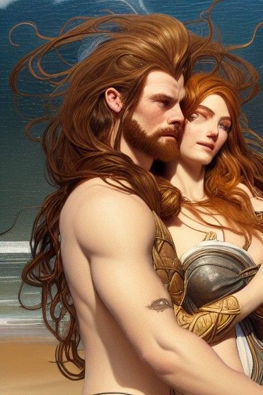 Aegir and Ran: Norse Gods in Photorealistic Portrait