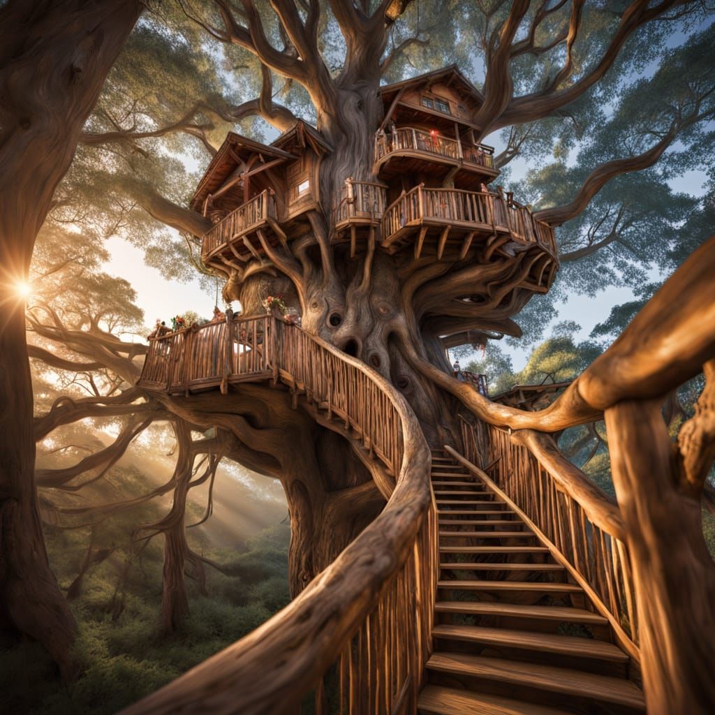 Cosmic Treehouse in Celestial Redwood