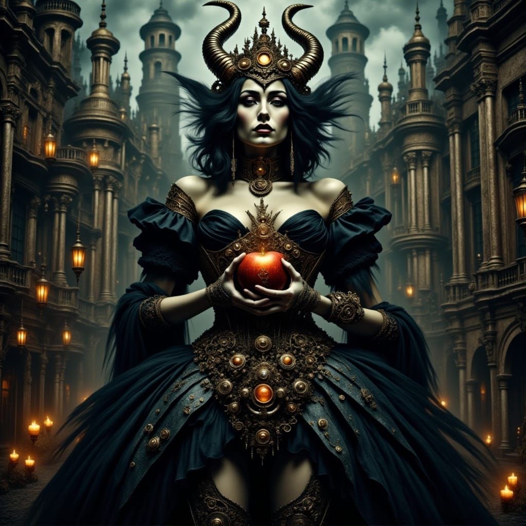 Steampunk Maleficent in Victorian Attire