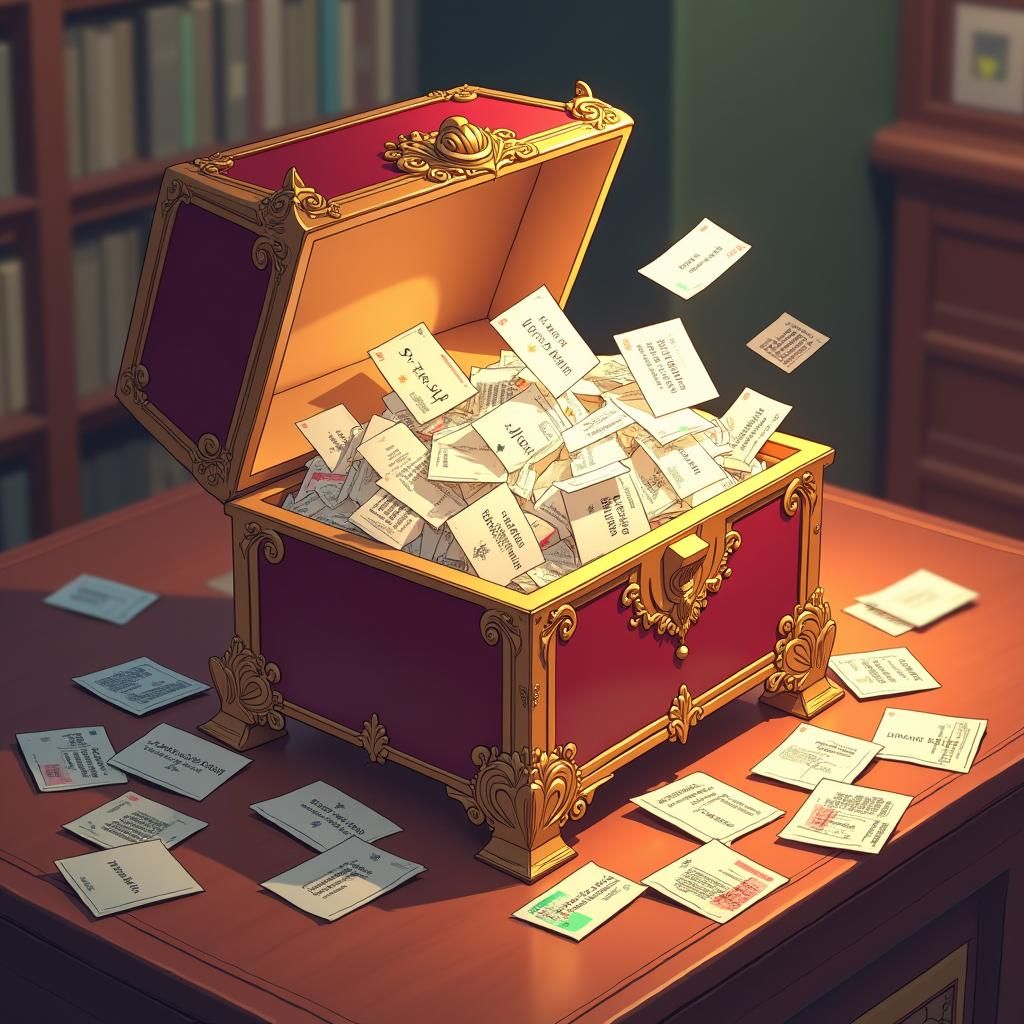 Ornate Suggestion Box in Anime Style