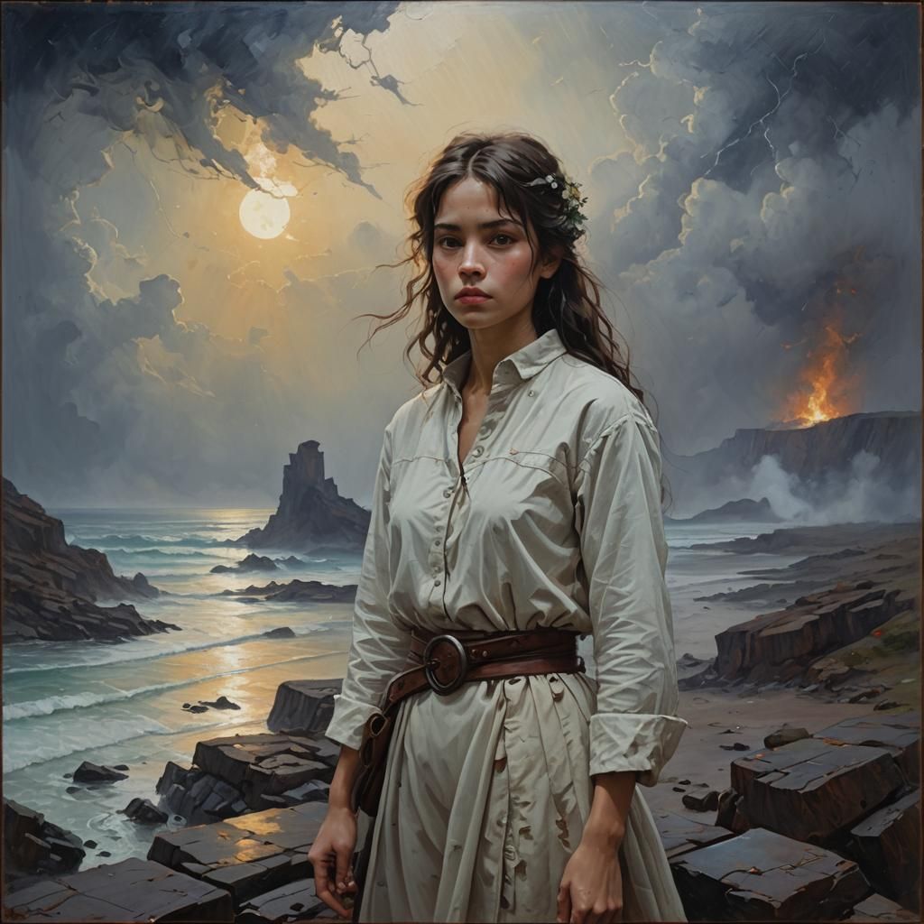 Abstract Oil Painting in Gurney Style