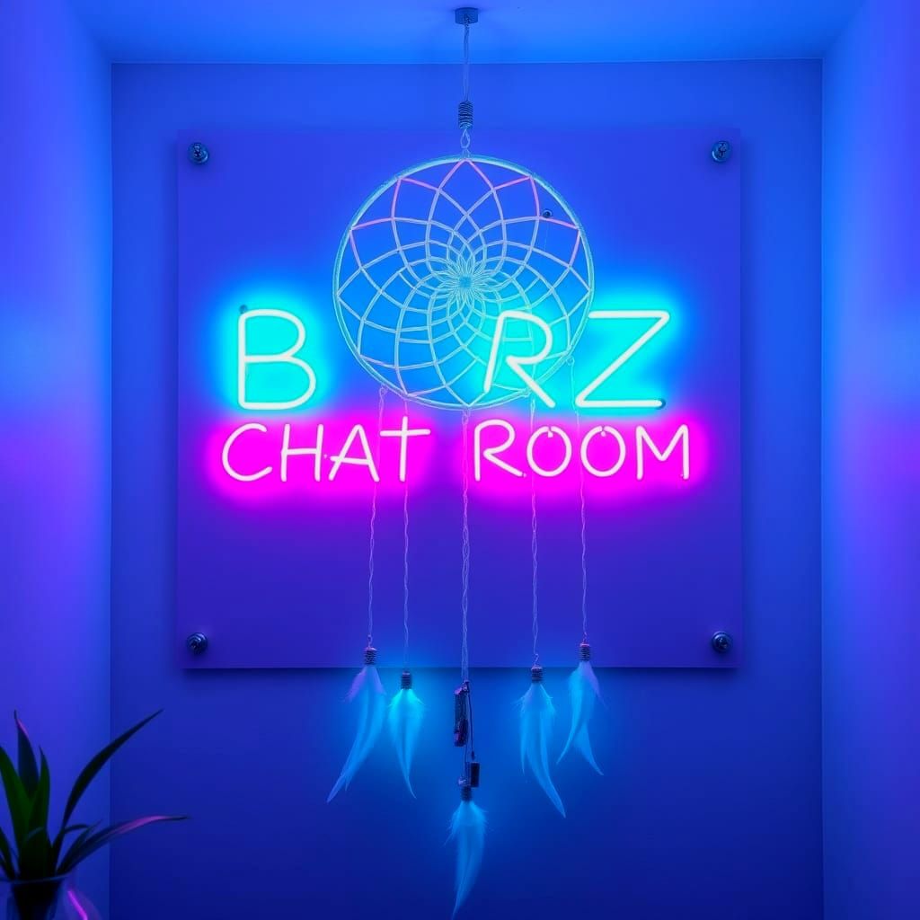 Neon Dreamcatcher in Cyberpunk Style