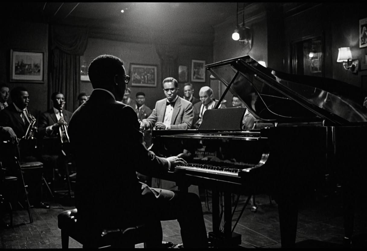 1960s New York Jazz Club in Greyscale