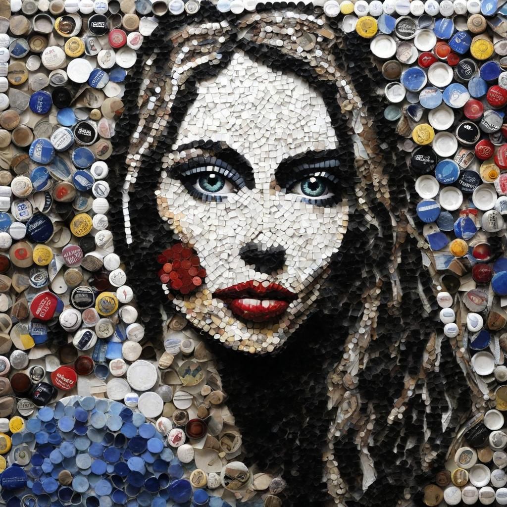 Recycled Woman: A Portrait in Mosaic and Collage