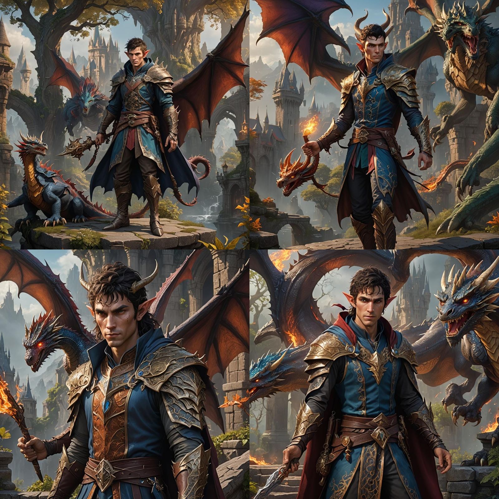 Young Half-Elf Dragon Disciple Sorcerer