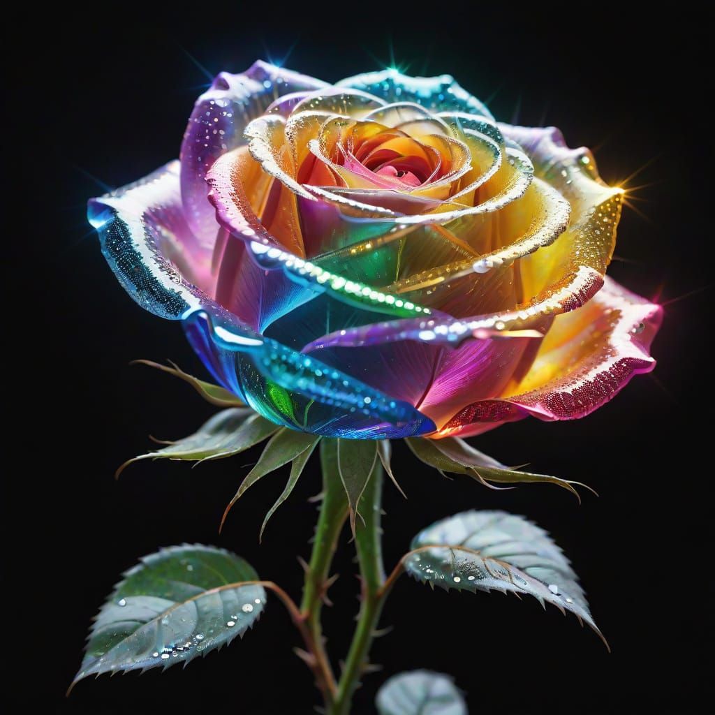 Ethereal Rainbow Lights in a Dark Atmosphere