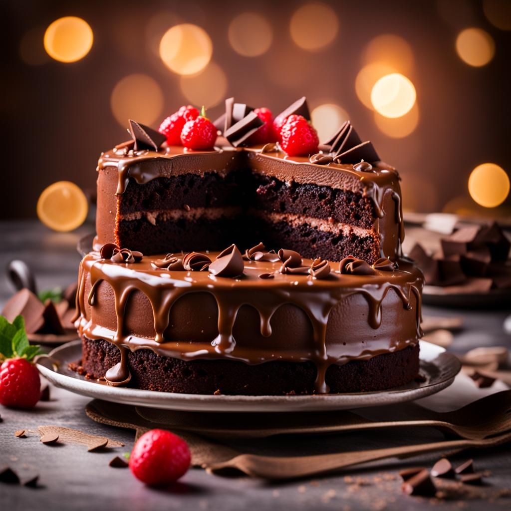 Decadent Chocolate Cake: Professional Photography