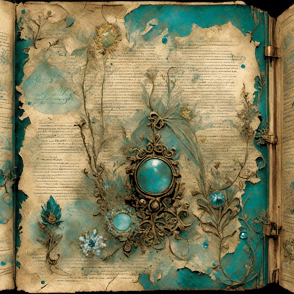 Alice in Wonderland Vintage Journal Page Collage