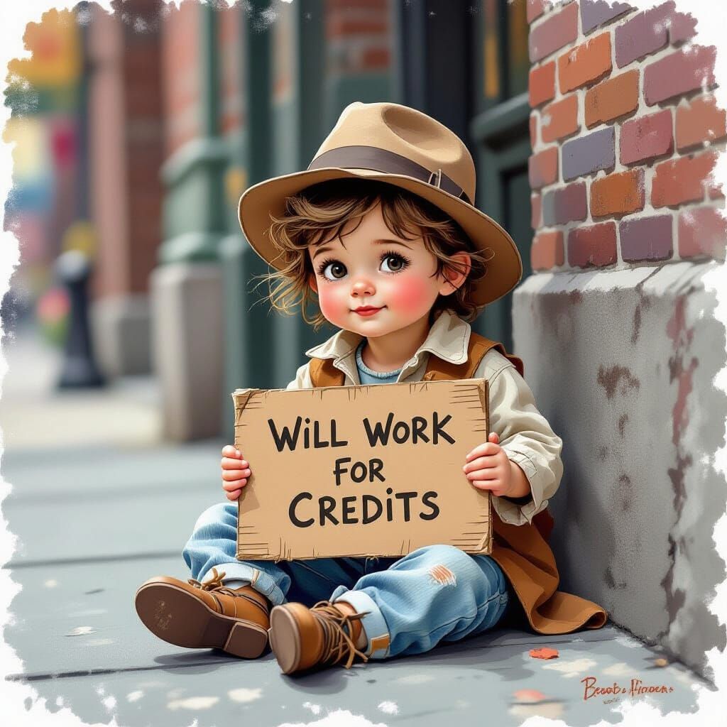 Cute Vagabond in New York, Precious Moments Style