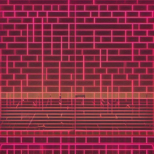 Peppermint Red in Synthwave Neon Retro Style