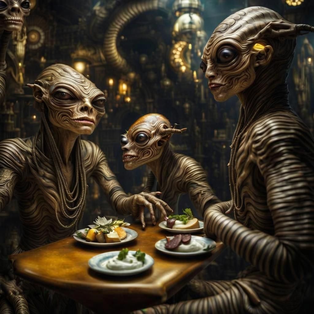 Photorealistic Aliens in Fashionable Clothing: Hyperrealisti...