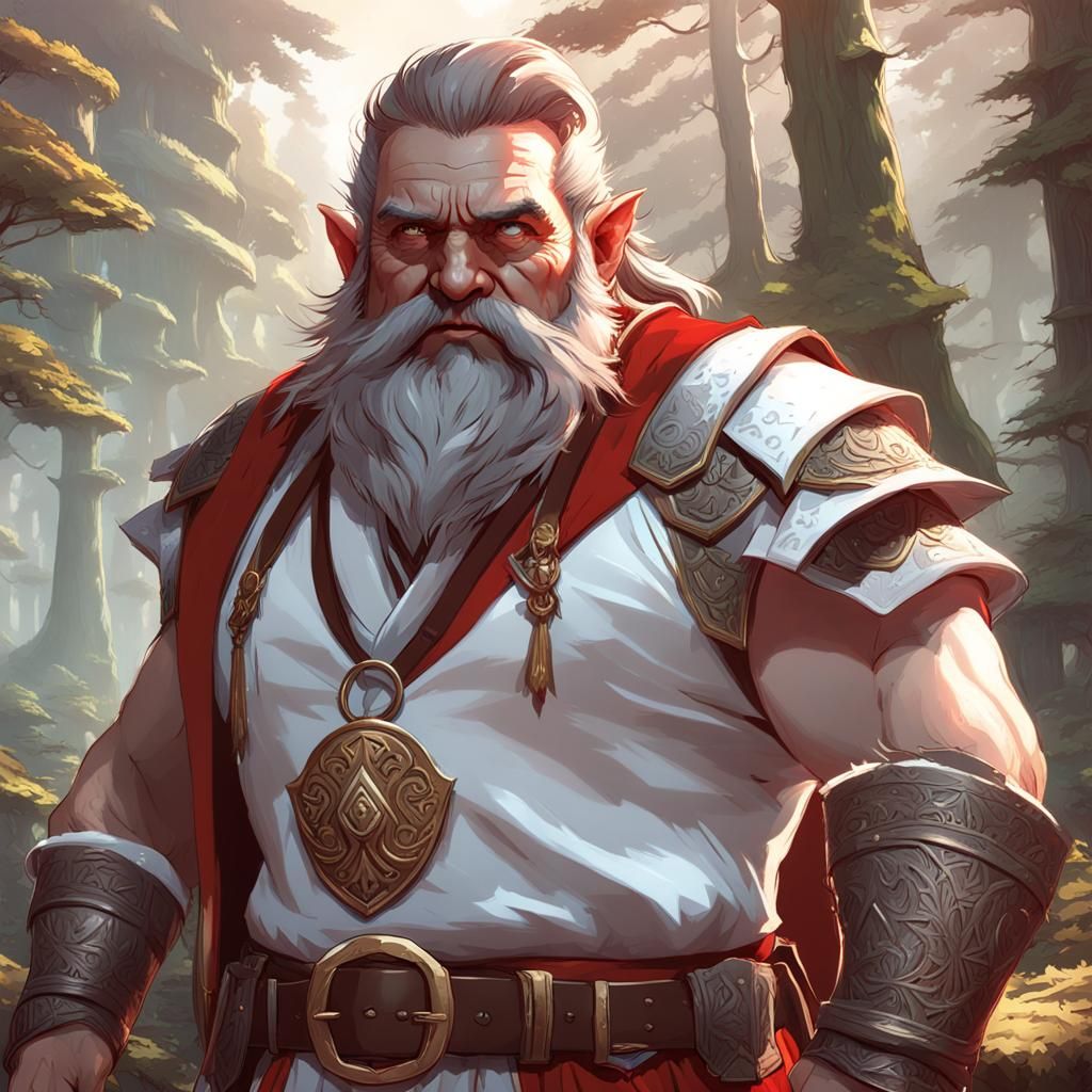 Dwarf in Guild Outfit in Magical Forest