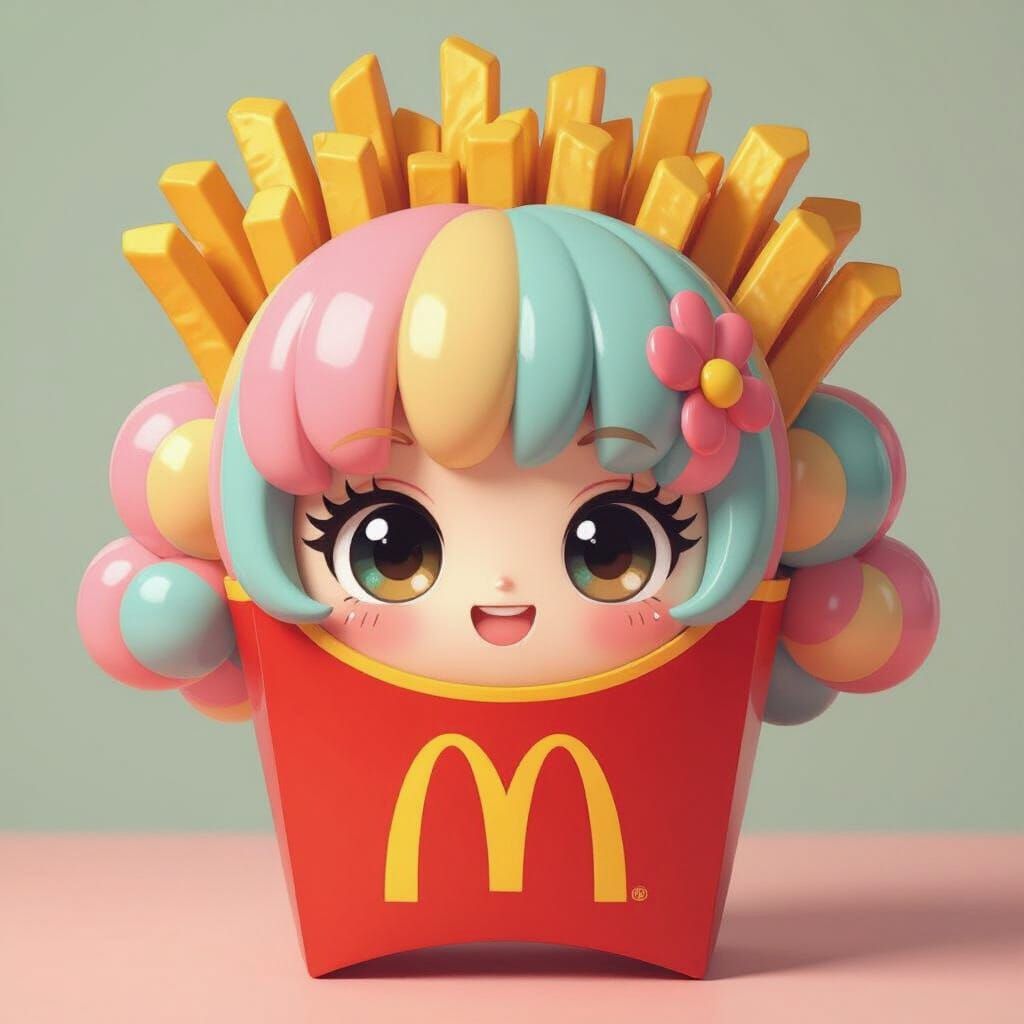 McDonald's French Fries as Kawaii Chibi Characters